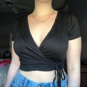 Black wrap top